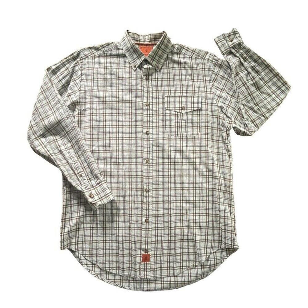 Martin Dingman Countrywear Button Down Shirt Men Large Multicolor LS Plaid Italy